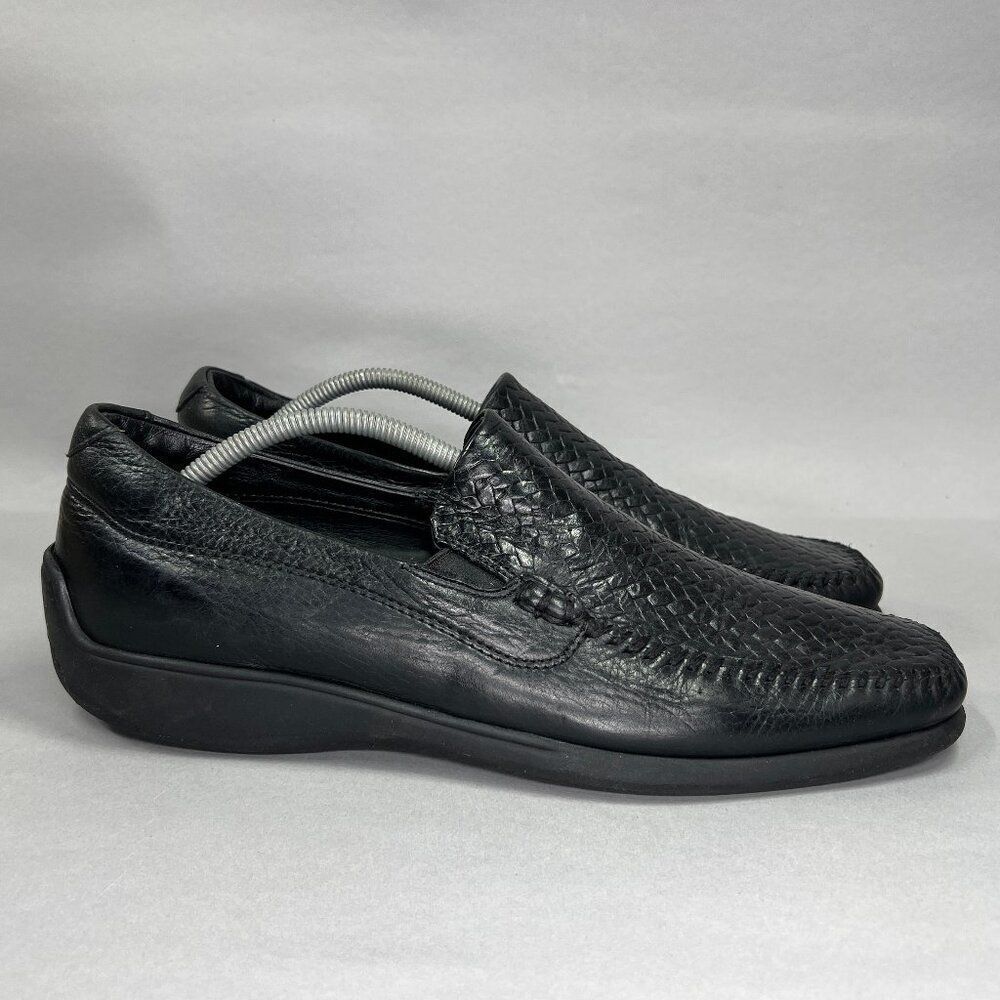 Neil M. Men's Size 12 Black Leather Rome‎ Comfort Loafers